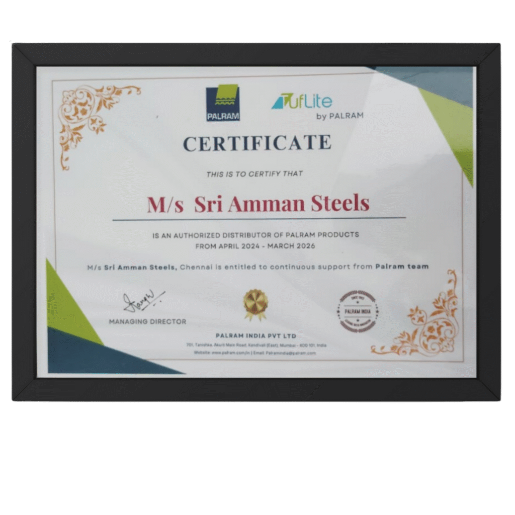 Palram Aruthorized certificate